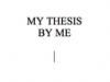 Lol My Thesis